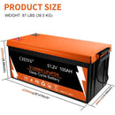 CHINS 48V 100AH Lithium Golf Cart Battery - Bluetooth & Charger