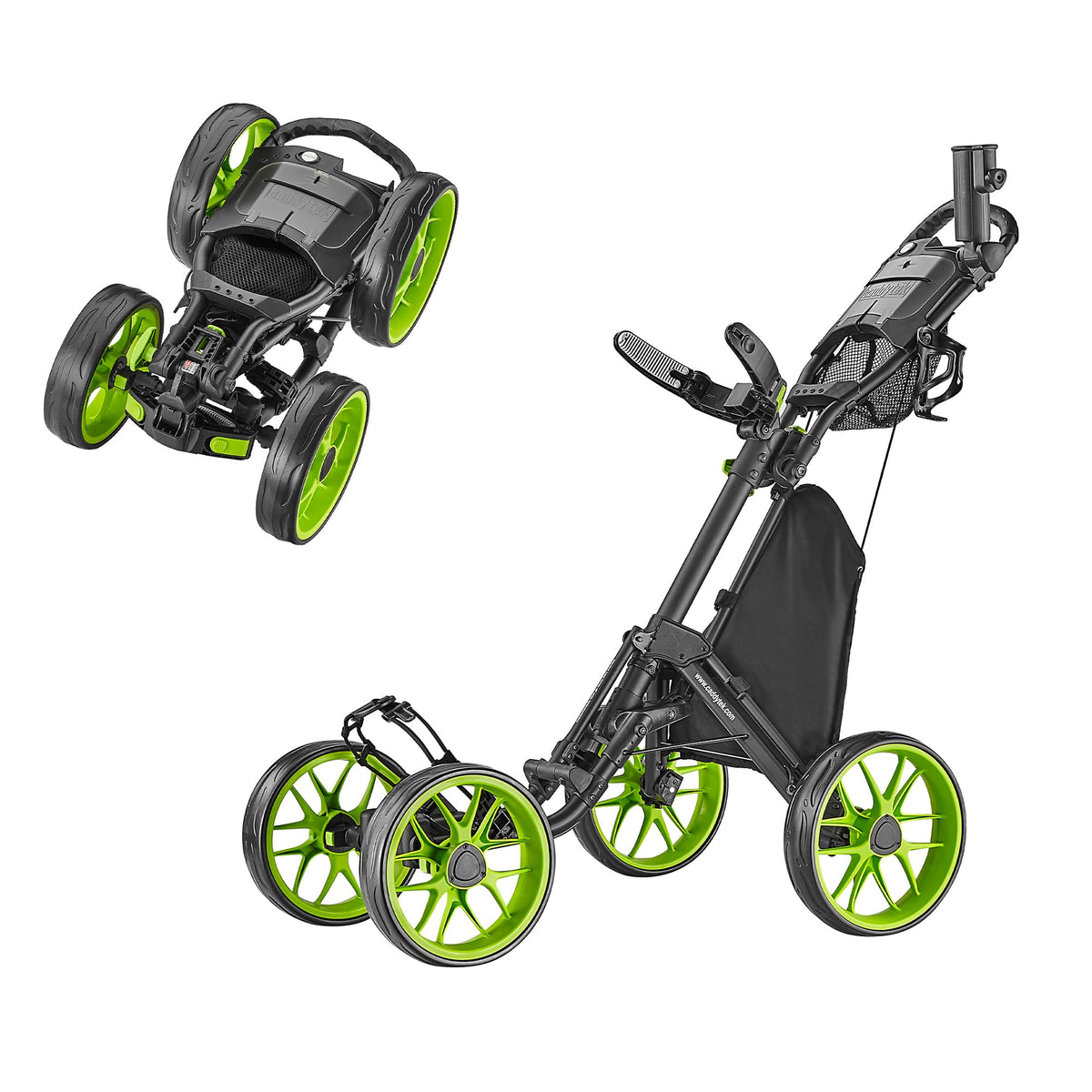 ゴルフカート 4輪　CaddyTek CaddyTek CaddyCruiser One Click 4-Wheel Golf Push Cart
