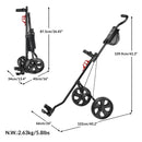 CaddyTek Lightweight 2-Wheel Foldable Golf Pull Cart