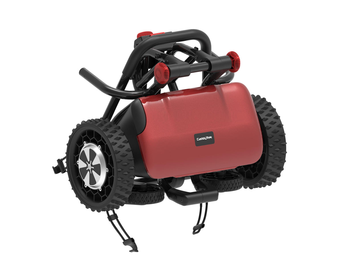 CaddyTrek R2 Red Electric Golf Cart – Hands-Free Tech
