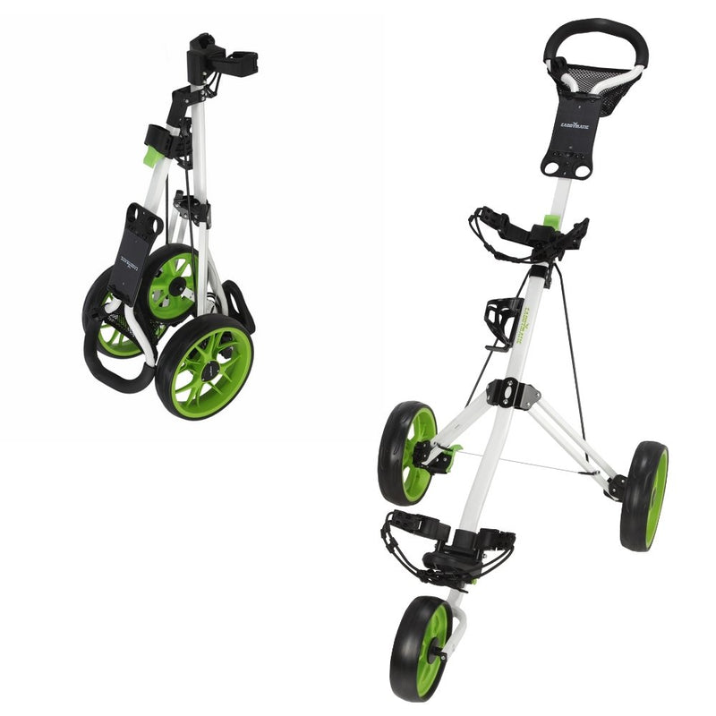Caddymatic Pro Lite 3-Wheel Golf Cart – White & Green