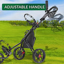 Caddytek 1.5 V3 Lightweight 3-Wheel Golf Push Cart with Folding Frame