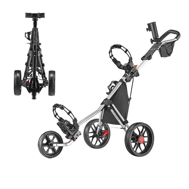 Caddytek CaddyLite 3-Wheel Folding Golf Push Cart