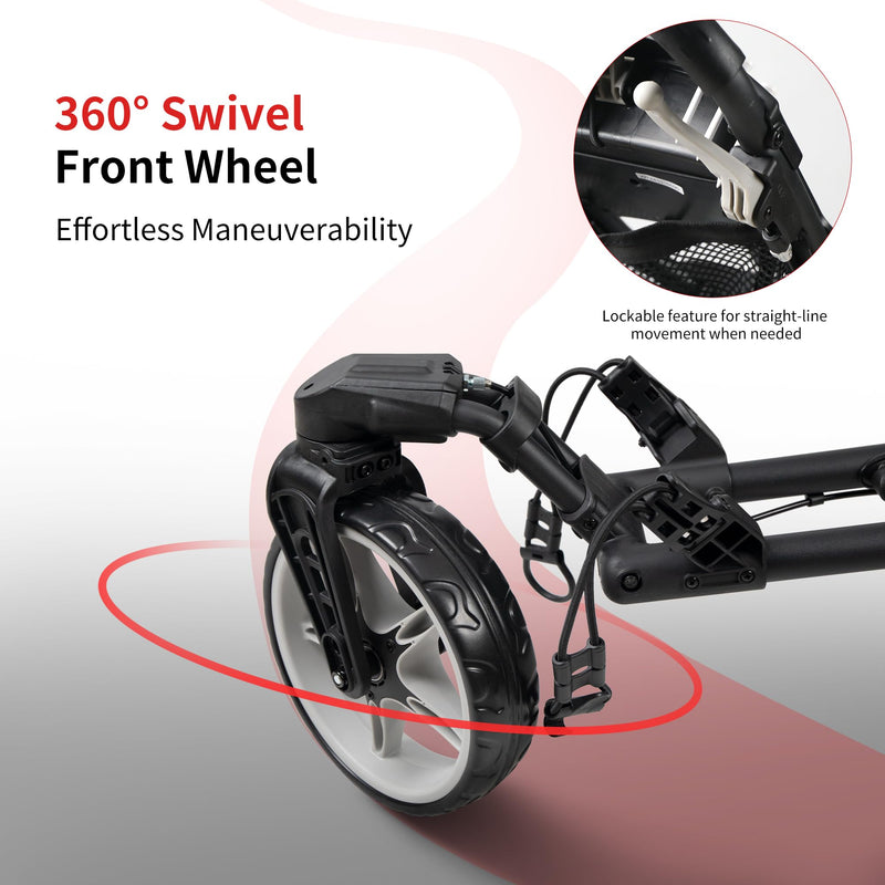 Caddytek CaddyLite 360 V8 3-Wheel Golf Push Cart