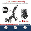 Caddytek Explorer V8 Lightweight 4-Wheel Golf Push Cart