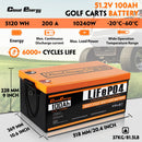 Cloudenergy 48V (51.2V) Lithium Golf Cart Battery with Charger & App