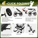 Clyvira 4-Wheel Folding Golf Cart with Brake & Storage