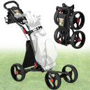 Clyvira 4-Wheel Folding Golf Cart with Brake & Storage