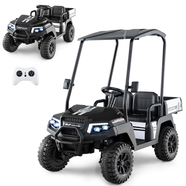Costzon 24V Kids Ride-On Golf Cart with Remote & Trunk
