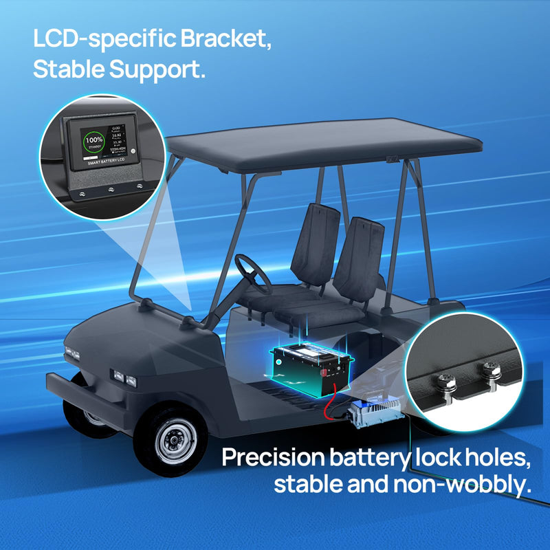 DC HOUSE 48V Lithium Golf Cart Battery Kit with Smart Monitor