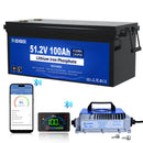 DC HOUSE 48V Lithium Golf Cart Battery with Smart Charger