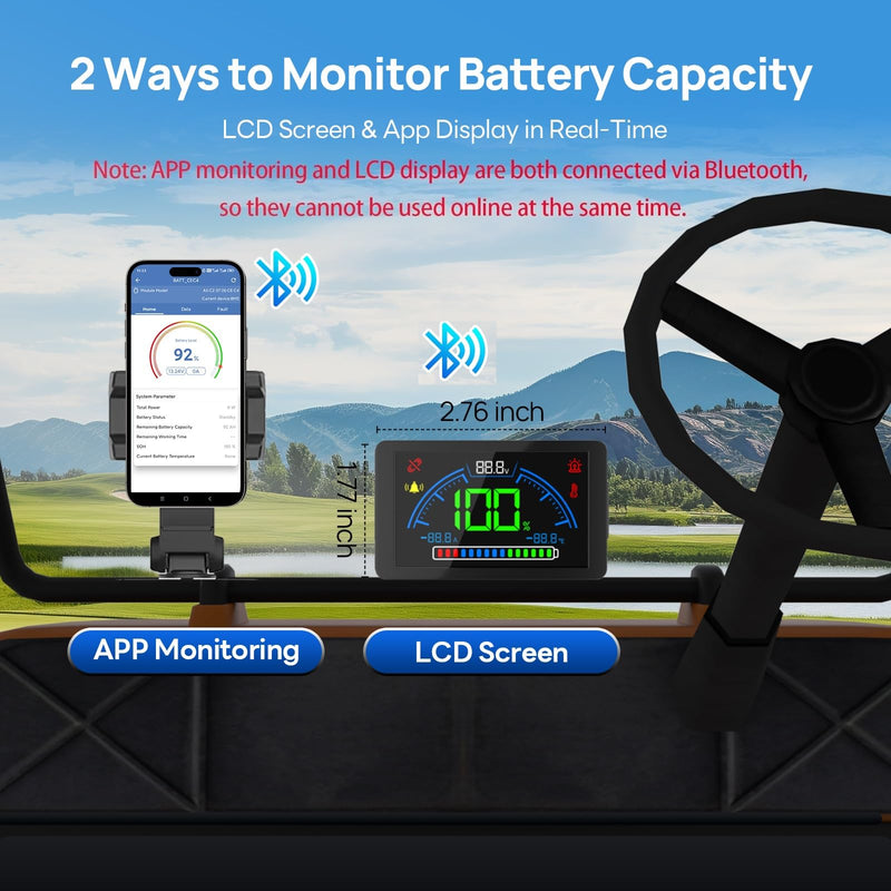 DC HOUSE 48V Lithium Golf Cart Battery with Smart Charger