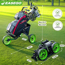 EASEGO 3-Wheel Folding Golf Push Cart – Lime Green