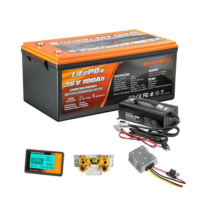 Enjoybot 36V 100Ah Lithium Golf Cart Battery Kit