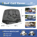  Explore Land 4-Passenger Golf Cart Cover – Black Waterproof