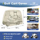 Explore Land Light Tan Golf Cart Cover – 4-Passenger Fit