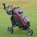 FLAGTAG 3-Wheel Folding Golf Push Cart – Gray