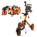 FLAGTAG 3-Wheel Golf Push Cart with Swivel Front Wheel