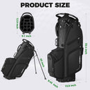 Findway 14-Way Black Golf Stand Bag