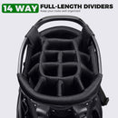 Findway 14-Way Black Golf Stand Bag