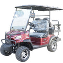 Four-Seater Electric Golf Cart with Touchscreen – Red