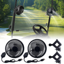 GOLFCOZER Clip-On Golf Cart Fan EZGO, Yamaha & Club Car – USB