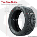 GTW Fusion GTR Radial Street Tire for Lifted Golf Carts - 205/40-R14 