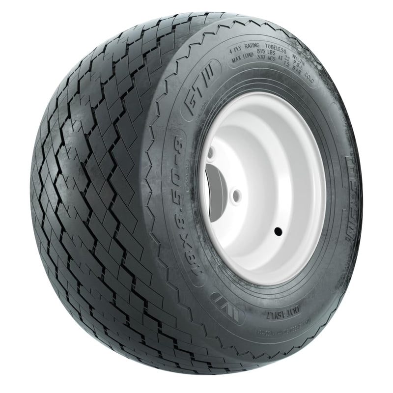 GTW Golf Cart Tire & Wheel Combo 18X8.5-8 Topspin Plus Sawtooth