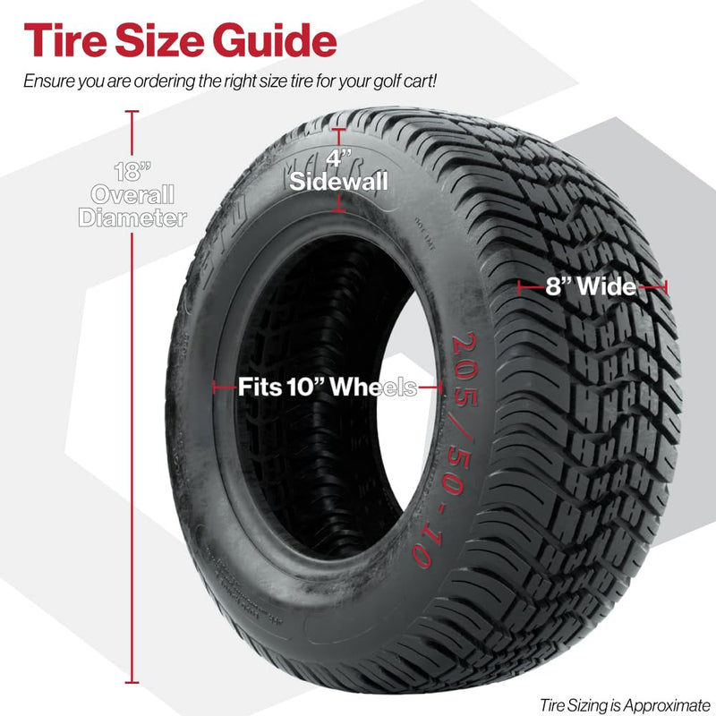 GTW Mamba Low Profile Golf Cart Tire – 205/50-10