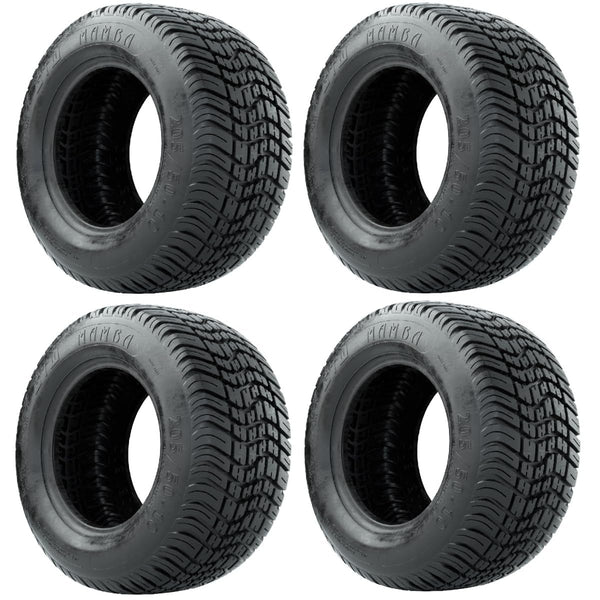 GTW Mamba Street Tires 205/50-10 for 10″ Golf Cart Wheels – Set of 4