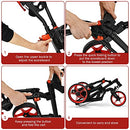 GYMAX 3-Wheel Golf Push Cart with Swivel Wheel