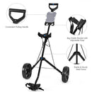 GYMAX Lightweight 2-Wheel Golf Cart – Foldable with Storage