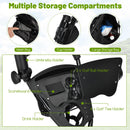 Goplus Foldable 3-Wheel Golf Cart with Seat & Umbrella Holder