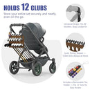 JOXPRING Wooden Golf Stroller Club Holder with Storage