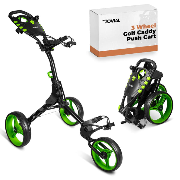 Jovial 3-Wheel Golf Push Cart – Compact, Lightweight & Easy to Use