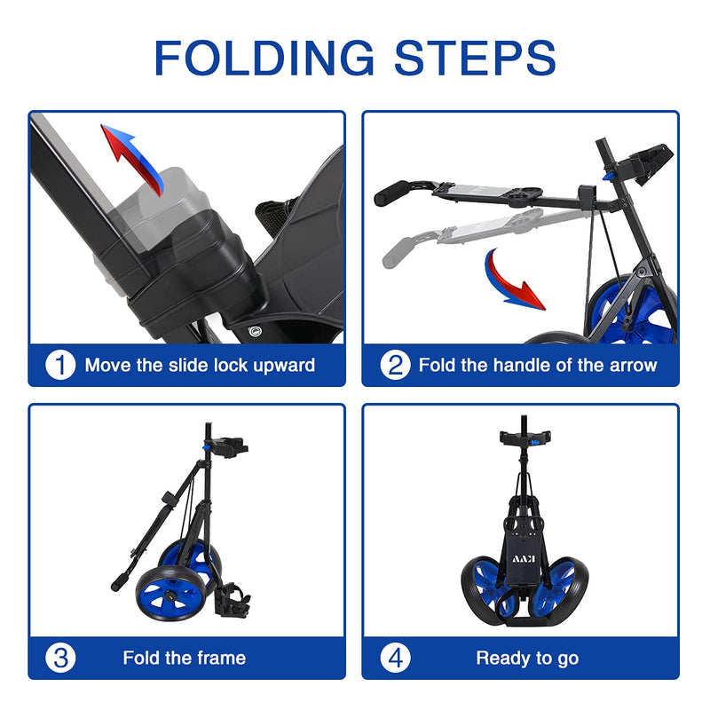 KVV 2-Wheel Golf Push Cart for Kids Ages 3–10