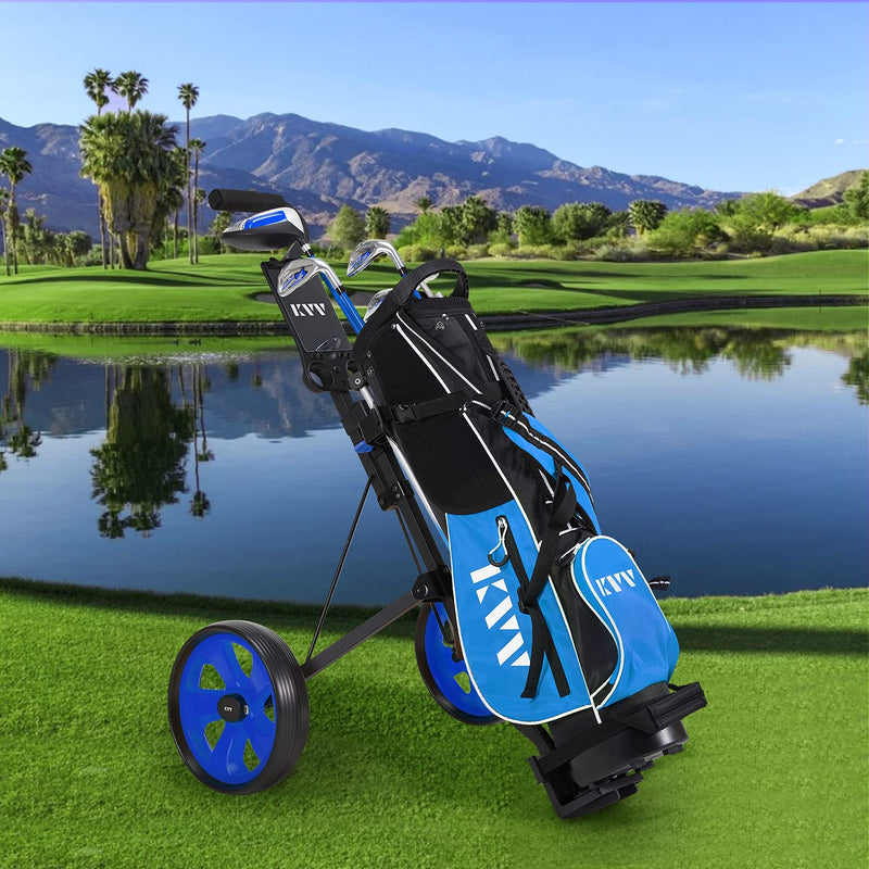 KVV 2-Wheel Golf Push Cart for Kids Ages 3–10