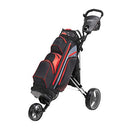 KVV 3-Wheel Foldable Golf Push Cart with Storage & Brake