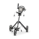 KVV Mini-Pro Compact Golf Push Cart with Swivel Wheel – Black