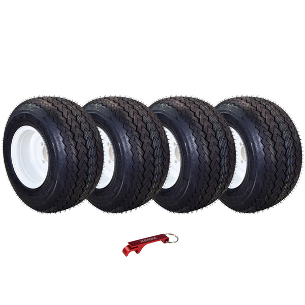 Kenda Hole-N-1 Golf Cart Tire & Wheel Set (4-Pack) K389 18x8.5-8