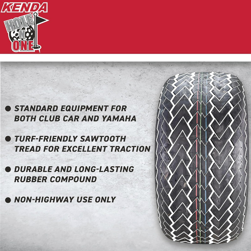 Kenda Hole-N-1 Tire with 8” White Steel Wheel Combo (18/8.50-8)