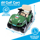 Kid Trax Toddler Golf Cart Ride‑On with Clubs & Accessories
