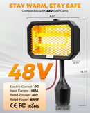 Kohree 48V Electric Golf Cart Heater with Adjustable Heat