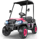 LIGIANT R9 Kids 4-Seat Electric Golf Cart Ride-On with Remote Control - Pink