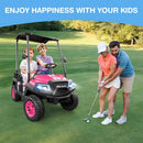 LIGIANT R9 Kids 4-Seat Electric Golf Cart Ride-On with Remote Control - Pink