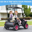 LIGIANT R9 Kids 4-Seat Electric Golf Cart Ride-On with Remote Control - Pink