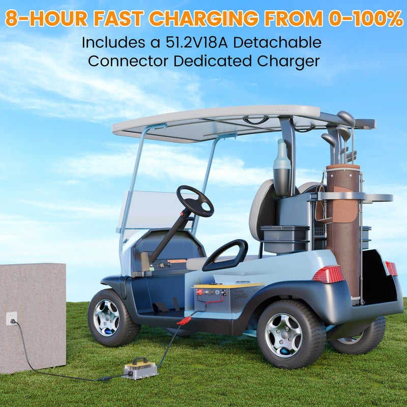 LOSSIGY 48V 150Ah Lithium Golf Cart Battery with Charger