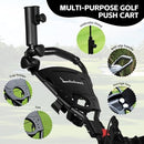 Lakehood 3-Wheel Golf Push Cart with Storage & One-Tap Brake