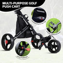 Lakehood 3-Wheel Golf Push Cart with Storage & One-Tap Brake