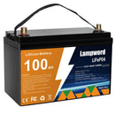 Lampword 12V 100Ah LiFePO4 Battery for Golf Carts 
